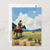 Carte Postale Cowboy (Devant / Derrière)
