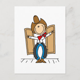 Carte Postale Cowboy au Saloon Tshirts et Cadeaux
