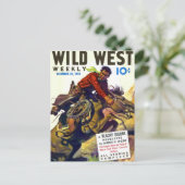 Carte Postale Cowboy Avec Cheval Sauvage (Debout devant)
