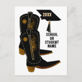 Carte Postale Cowboy Boots Graduation (Devant)