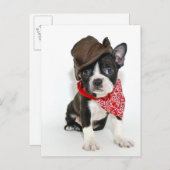 Carte Postale Cowboy Boston (Devant / Derrière)