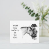 Carte Postale Cowboy : Chevaux : Imprimés de capot : Dessin au c (Debout devant)