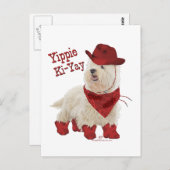 Carte Postale Cowboy en bottes (Devant / Derrière)