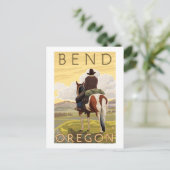 Carte Postale Cowboy & Horse - Bend, Oregon (Debout devant)