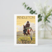 Carte Postale Cowboy & Horse - Pendleton, Oregon (Debout devant)