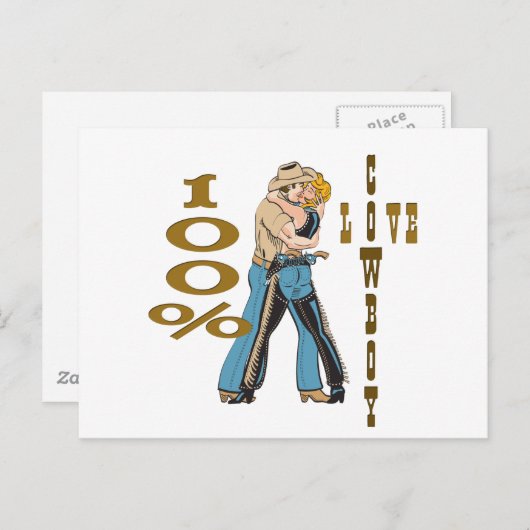 Carte Postale Cowboy Love (Devant / Derrière)