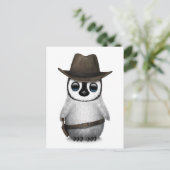 Carte Postale Cowboy mignon de bébé Pingouin personnalisable (Debout devant)