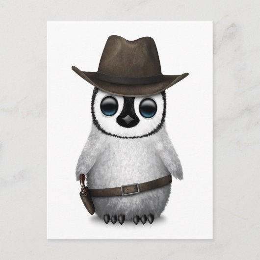 Carte Postale Cowboy mignon de bébé Pingouin personnalisable (Devant)