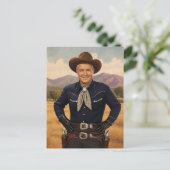 Carte Postale Cowboy occidental classique des années 50 (Debout devant)