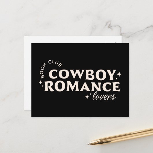 Carte Postale Cowboy romance livres esthétique (Devant/Arrière en situation)