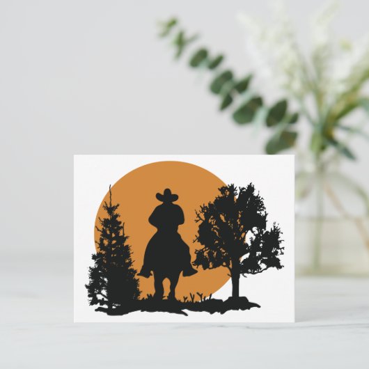Carte Postale Cowboy Silhouette (Debout devant)