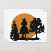 Carte Postale Cowboy Silhouette (Devant / Derrière)