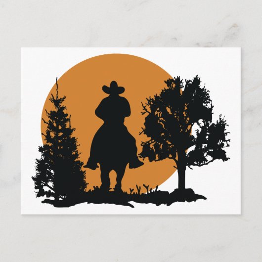 Carte Postale Cowboy Silhouette (Devant)