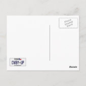 Carte Postale Cowboy Up ! Plaque de licence CWBY UP Texas (Dos)