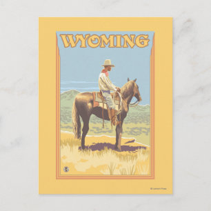 Carte Postale Cowboy (Vue latérale)Wyoming