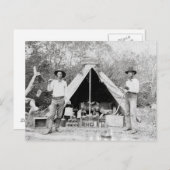 Carte Postale Cowboys in Camp, 1890 (Devant / Derrière)