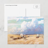 Carte Postale Cowboys occidentaux vintages, Wagons couverts par  (Devant / Derrière)