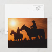 Carte Postale cowboys on posthorst (Devant / Derrière)