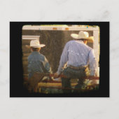 Carte Postale Cowboys sur une clôture de Rodéo TTV (Devant)
