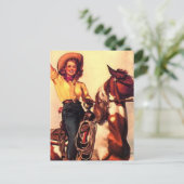 Carte Postale Cowgirl (Debout devant)