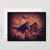 Carte Postale Cowgirl (Devant / Derrière)