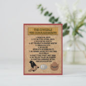 Carte Postale Cowgirl 10 Commandments POSTCARD (Debout devant)