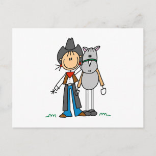 Carte Postale Cowgirl avec T-shirts et cadeaux de cheval