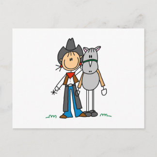Carte Postale Cowgirl avec T-shirts et cadeaux de cheval