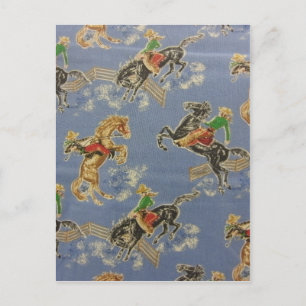 Carte Postale Cowgirl Bronc