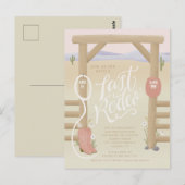 Carte Postale Cowgirl de la dernière tournée Réception de mariag (Devant / Derrière)