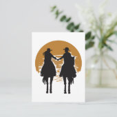 Carte Postale Cowgirl et Cowboy (Debout devant)