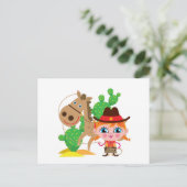 Carte Postale Cowgirl et Horse (Debout devant)