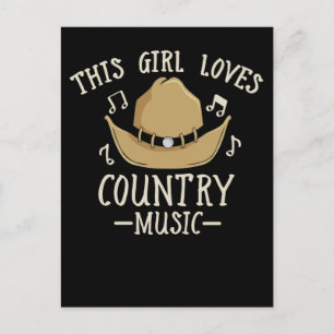 Carte Postale Cowgirl Femme Musique country Lover Western Dancin