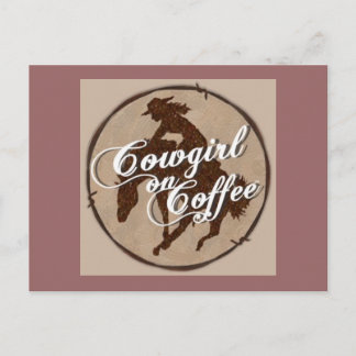 Carte postale "Cowgirl On Coffee"