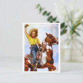Carte Postale Cowgirl Rider Pin Up (Debout devant)