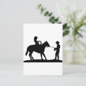 Carte Postale Cowgirl Roping Cowboy (Debout devant)