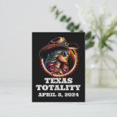 Carte Postale Cowgirl Total Solar Eclipse 4.08.2024 Texas (Debout devant)