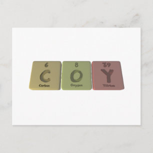 Carte Postale Coy en oxygène carbone Yttirum