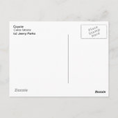 Carte postale Coyote (Dos)