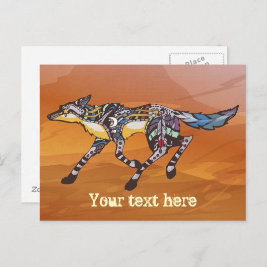 Carte postale Coyote (Devant / Derrière)