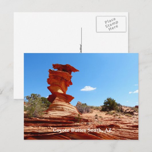Carte Postale Coyote Buttes Sud, AZ Arizona, Formations Rocheuse (Devant / Derrière)