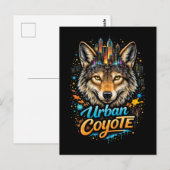 Carte Postale Coyote urbain (Devant / Derrière)