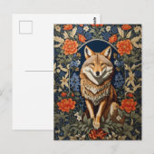 Carte Postale Coyote William Morris inspiré (Devant / Derrière)