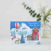 Carte Postale Cozy Cottage In Winter Wonderland (Debout devant)
