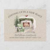 Carte Postale Cozy New Address with Fireplace Holiday (Devant)