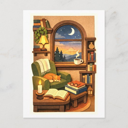 Carte Postale Cozy Reading Nook (Devant)