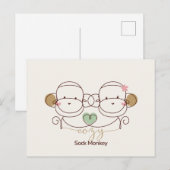 Carte Postale Cozy Sock Monkey (Devant / Derrière)