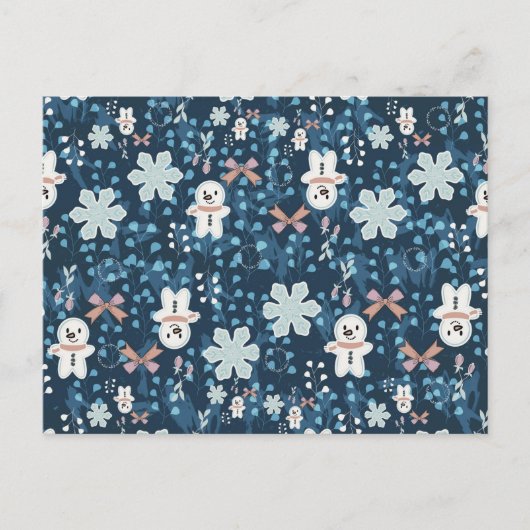 Carte Postale Cozy Whimsical Holiday Throw Pillow (Devant)