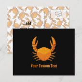 Carte Postale Crab orange (Devant / Derrière)