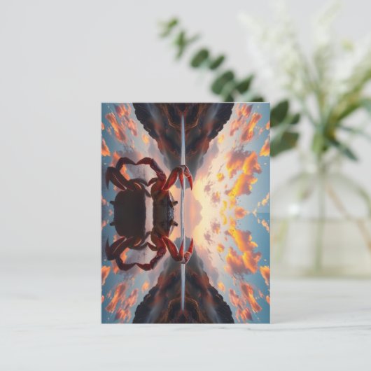 Carte Postale crab reflection art (Debout devant)